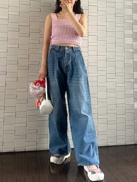 「crocs（クロックス）のアイテム」を使った、emmiさん（レディース・156cm）の春コーディネート