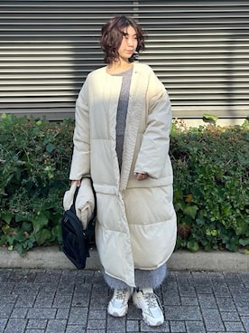 「アイテム（ジャケット/アウター）」を使った、emmiさん（メンズ・155cm）の冬コーディネート