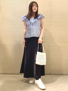 「emmi（エミ）の【NIKE meets emmi】W SHOX Z（スニーカー、ホワイト系）」を使った、emmiさんの夏コーディネート