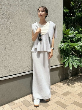 「PUMA（プーマ）のアイテム」を使った、emmiさん（レディース・161cm）の夏コーディネート
