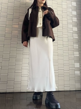 「アイテム（バックパック/リュック）」を使った、emmiさん（レディース・157cm）の冬コーディネート