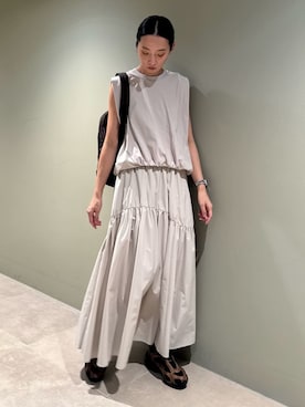 「アイテム（バックパック/リュック）」を使った、emmiさん（レディース・165cm）の夏コーディネート