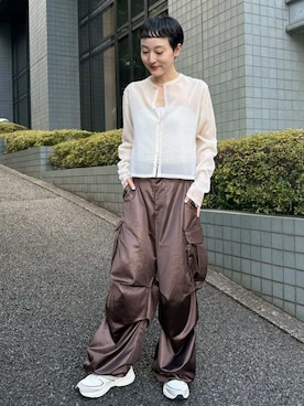 「アイテム（ルームウェア）」を使った、emmiさん（レディース・153cm）の夏コーディネート