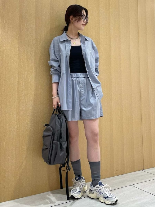 ストライプイージーハーフパンツ（その他パンツ）｜emmi（エミ