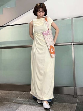 「アイテム（ワンピース/ドレス）」を使った、emmiさん（メンズ・155cm）の春コーディネート