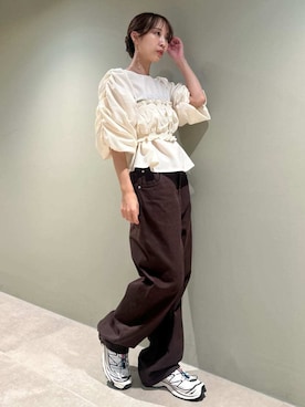 「アイテム（バレッタ/ヘアクリップ）」を使った、emmiさん（レディース・161cm）の夏コーディネート