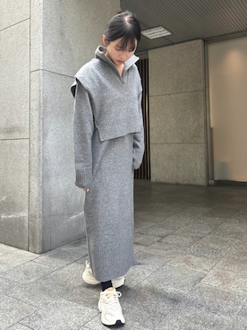 「PUMA」｜「アイテム（ワンピース/ドレス）」を使った、emmiさん（レディース・161cm）の冬コーディネート