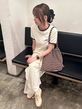 「アイテム（その他ヘアアクセサリー）」を使った、emmiさん（レディース・160cm）の夏コーディネート