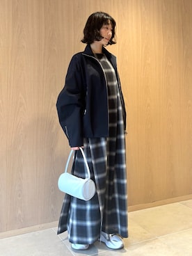 「アイテム（ブルゾン）」を使った、emmiさん（メンズ・155cm）の春コーディネート