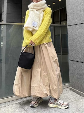 「アイテム（その他ヘアアクセサリー）」を使った、emmiさん（レディース・163cm）の冬コーディネート