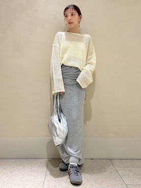 「アイテム（エコバッグ/サブバッグ）」を使った、emmiさん（レディース・154cm）の春コーディネート