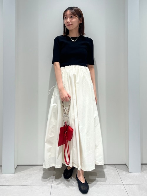 ハーフスリーブニットドッキングワンピース（ワンピース）｜emmi（エミ  