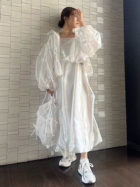 「emmi（エミ）のアイテム（その他アウター）」を使った、emmiさん（レディース・156cm）の冬コーディネート
