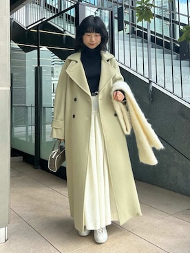 「アイテム（トレンチコート）」を使った、emmiさん（メンズ・155cm）の秋コーディネート