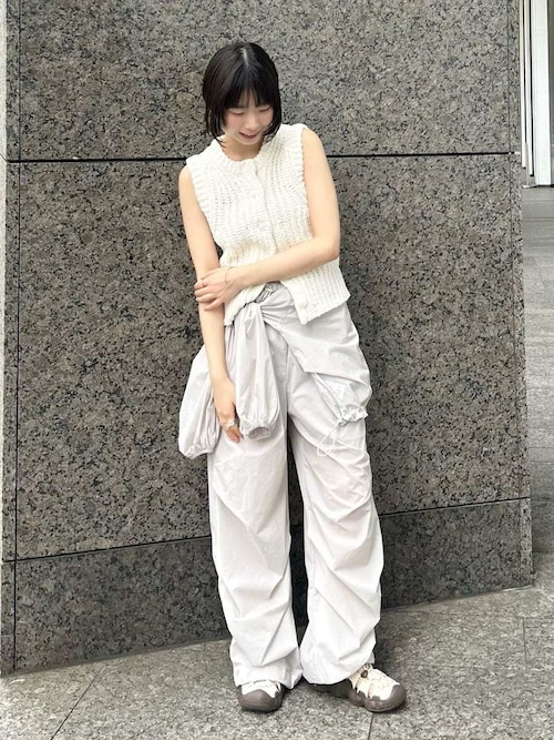 emmi ペチパンツ ワイドパンツ パンツ ギャザーディテールナイロン
