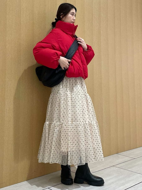 クロップドフォルムダウンコート（ダウンジャケット/コート）｜emmi