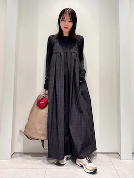 「アイテム（その他ヘアアクセサリー）」を使った、emmiさん（レディース・154cm）の秋コーディネート