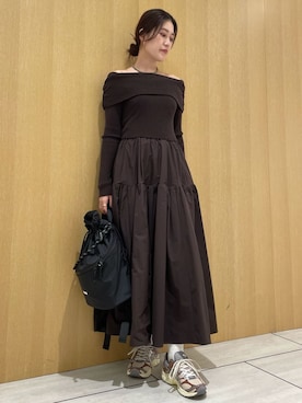 「アイテム（バックパック/リュック）」を使った、emmiさん（レディース・169cm）の秋コーディネート