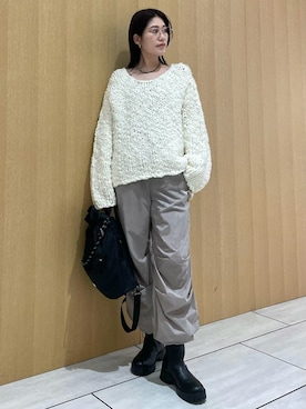 「アイテム（アウトドア/スポーツ）」を使った、emmiさん（レディース・169cm）の冬コーディネート