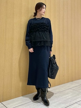 「アイテム（バックパック/リュック）」を使った、emmiさん（レディース・169cm）の秋コーディネート