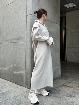 「PUMA」｜「アイテム（ワンピース/ドレス）」を使った、emmiさん（レディース・156cm）の冬コーディネート