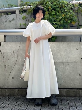 「アイテム（ワンピース/ドレス）」を使った、emmiさん（メンズ・155cm）の夏コーディネート