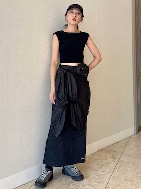 「アイテム（ジャケット/アウター）」を使った、emmiさん（レディース・165cm）の夏コーディネート
