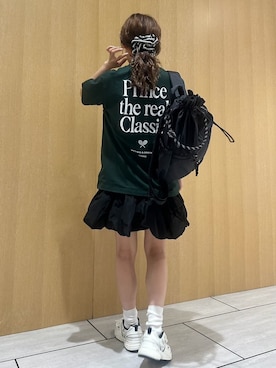 「アイテム（バックパック/リュック）」を使った、emmiさん（レディース・157cm）の夏コーディネート