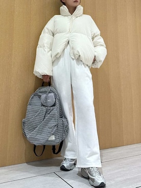 「アイテム（エコバッグ/サブバッグ）」を使った、emmiさん（レディース・157cm）の秋コーディネート