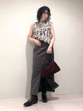 「アイテム（スカート）」を使った、emmiさん（メンズ・155cm）の夏コーディネート