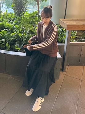 「アイテム（マウンテンパーカー）」を使った、emmiさん（レディース・161cm）の冬コーディネート