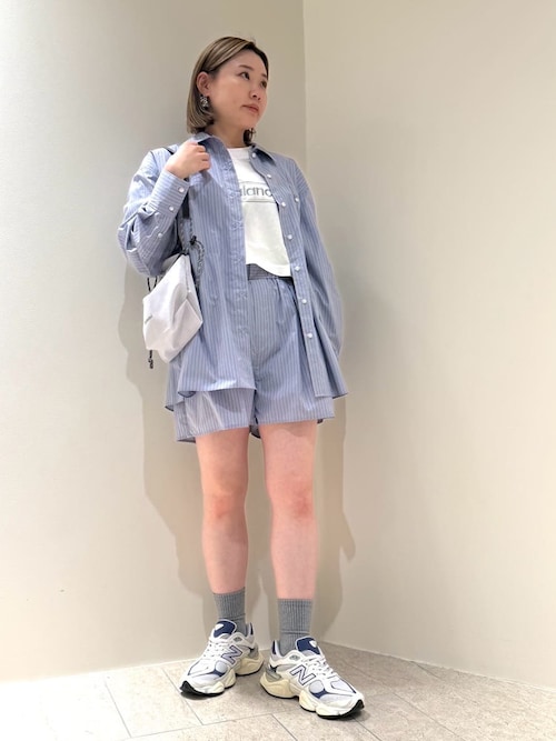 ストライプイージーハーフパンツ（その他パンツ）｜emmi（エミ