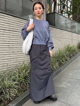 「アイテム（スウェット）」を使った、emmiさん（レディース・160cm）の夏コーディネート