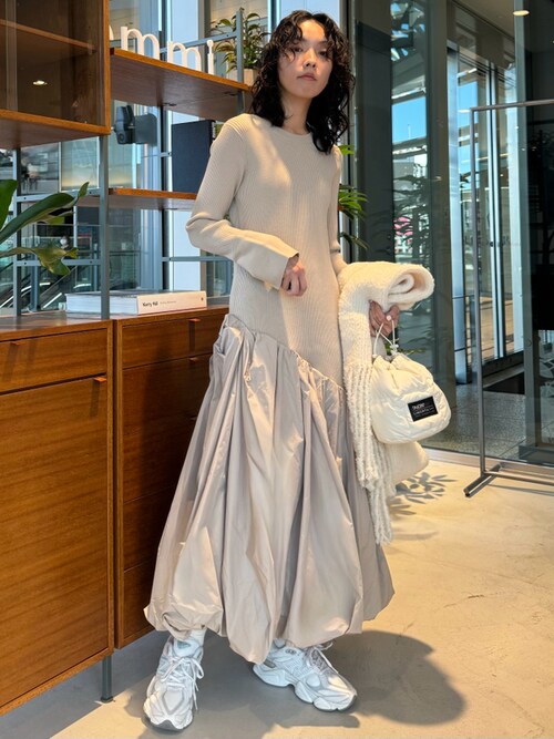 emmi ニットドッキングワンピース エミ emmi ハーフスリーブニット