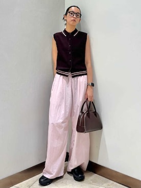 「アイテム（メガネ）」を使った、emmiさん（レディース・165cm）の夏コーディネート