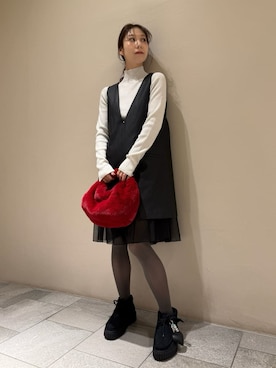 「emmi（エミ）のアイテム」を使った、emmiさん（レディース・163cm）の冬コーディネート