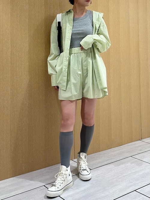 ストライプイージーハーフパンツ（その他パンツ）｜emmi（エミ