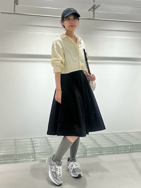 「バッグ」｜「アイテム（帽子）」を使った、emmiさん（レディース・161cm）の夏コーディネート