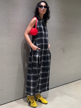 「PUMA」｜「アイテム（ワンピース/ドレス）」を使った、emmiさん（レディース・165cm）の冬コーディネート