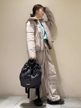 「emmi（エミ）のアイテム」を使った、emmiさん（レディース・163cm）の冬コーディネート