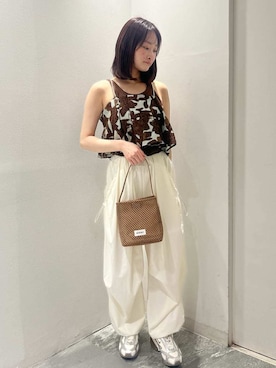 「emmi（エミ）の【NIKE meets emmi】AIR MAX MUSE（スニーカー、ホワイト系）」を使った、emmiさんの春コーディネート