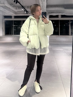 「PUMA(プーマ)のアイテム」を使った、emmiさん(レディース・157cm)の秋コーディネート