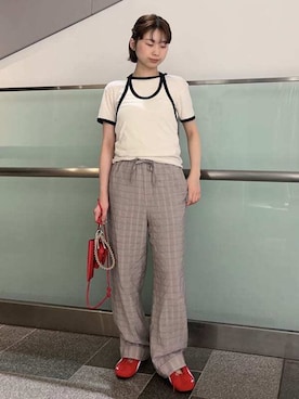 「アイテム（PC・スマホグッズ/家電）」を使った、emmiさん（メンズ・155cm）の春コーディネート