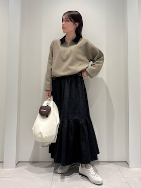 「アイテム（エコバッグ/サブバッグ）」を使った、emmiさん（レディース・154cm）の秋コーディネート