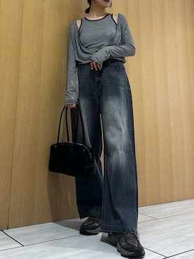 「emmi（エミ）のアイテム（トップス）」を使った、emmiさん（レディース・157cm）の春コーディネート