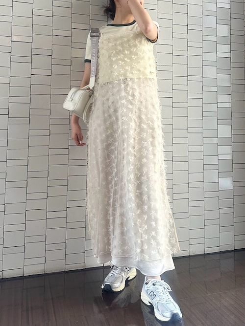 Areeam｜3Dフラワーチュールキャミワンピース | Rakuten Fashion