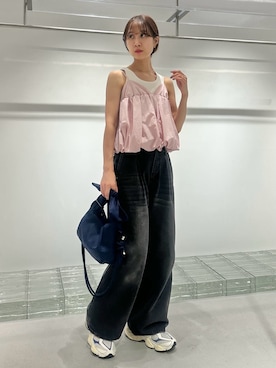 「アイテム（ニット/セーター）」を使った、emmiさん（レディース・161cm）の夏コーディネート