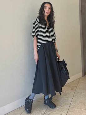 「アイテム（バックパック/リュック）」を使った、emmiさん（レディース・165cm）の夏コーディネート
