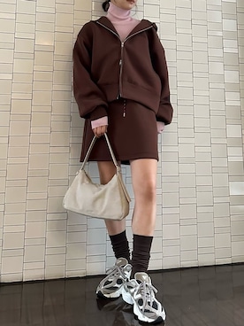 新品未使用タグ付き　emmi atelier 膨れジャガードフレアースカート emmi（エミ）の「【emmi atelier】膨れジャガードフレアー