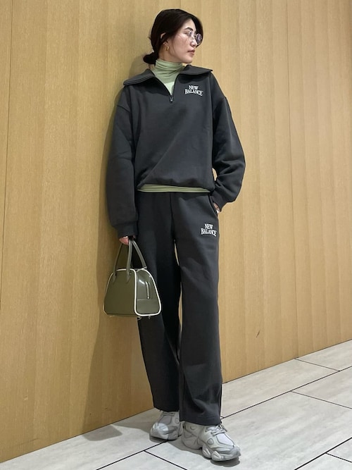 New Balance for emmi】Track side フリースハーフジップ（スウェット